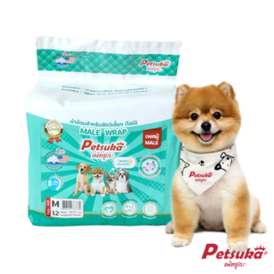 โอบิ/ผ้าอ้อมสุนัข เพศผู้ Petsuka ขนาด M
